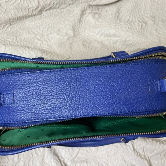 Kate Spade Cecil Court Cobalt Blue Pebble Leather Satchel - Picture 12 of 13